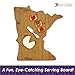 Totally Bamboo Minnesota State Shaped Cutting Board, Natural Bamboo