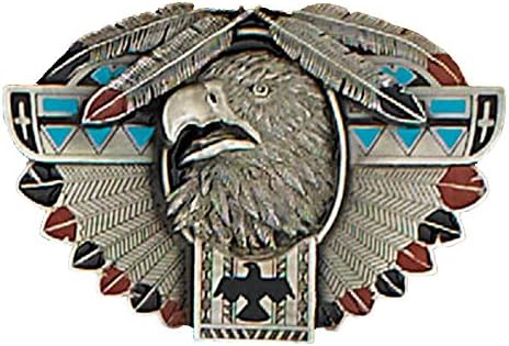 Thunderbird Totem Feather Buckle 3-3/4 x 2-1/4 Made in USA