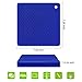 Bligli Silicone Pot Holder Mats Hot Pads Spoon Rest, Multipurpose Trivet Durable Dishwasher Safe Heat Resistant for Hot Dishes Food Grade Silicone Set of 4 (Blue)