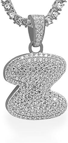 925 Sterling Silver White GoldTone Iced 