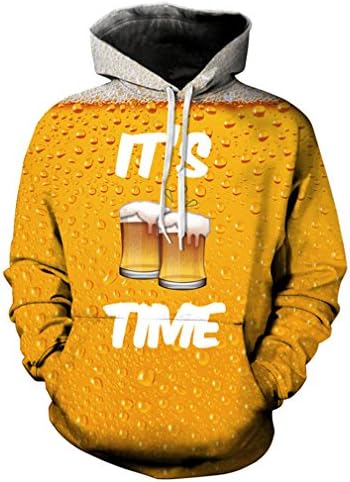Cavinsle Men Women Hoodies With Cap Printed Food Hip Hop Hooded 3D Sweatshirts Hoody Tracksuits Tops L