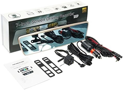 Dash Cam, Hatop 1080P Rear View Mirror Monitor Car DVR Camera Recorder with 7.0" LCD Screen 120°Wide Angle G-Sensor, Parking Monitor Motion Detection