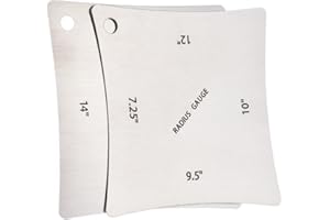 SundiooK 2 Piece Guitar Fretboard Radius Gauge Set: 7.25"C12" and 14"C20" for Stainless Steel Measuring Luthiers