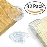 32 Pack Baby Proofing Corner Guards Furniture Corner Protector with Adhesive By Agonites(Triangle & Ball Shaped)