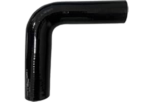 Haturmyko ID 1.5" to 1.75" 90 Degree Reducer Silicone Elbow Coupler, 7" Leg Length (178mm) Universal 4-Ply Reinforced Silicone Radiator Hose Reducer Intake Turbo Pipe