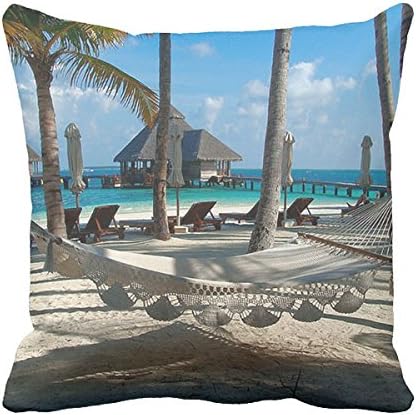 LetterT Beach Pillow Case Cushion Cover Maldives Relaxation Throw Pillows Cushion Pillow