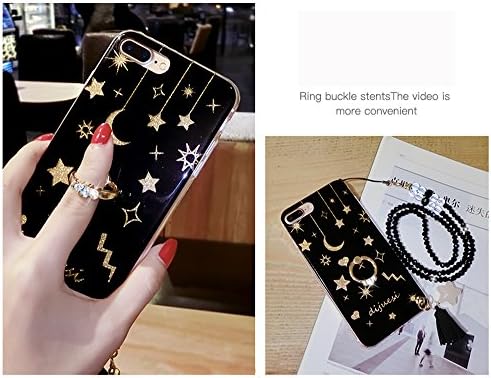 iPhone 7 Plus Kickstand Case, Luxury Bling Glitter Soft TPU Gel Beauty Shiny Flower Cute Candy Protective Cover Case for Girls with Wrist Strap (iPhone 7 Plus, Star) 5 iPhone 7 Plus Kickstand Case, Luxury Bling Glitter Soft TPU Gel Beauty Shiny Flower Cute Candy Protective Cover Case for Girls with Wrist Strap (iPhone 7 Plus, Star)