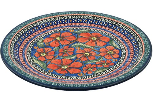 Polish Pottery Dinner Plate 11-inch Poppies UNIKAT - Thumbnail 4