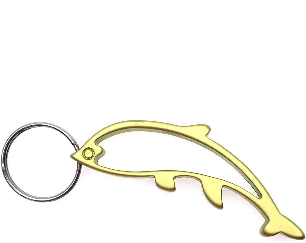 Dolphin Bottle Opener Key Ring，Aluminium Alloy，Random Color