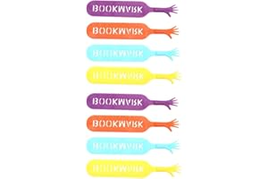 3D Hand Bookmarks, Set of 8, Silicone Book Markers in Multicolour, Fun Cartoon Design for Books
