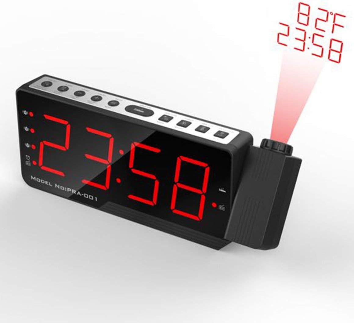 Funnyrunstore Digital Radio Despertador proyector LED Display ...