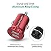 Car Charger RAVPower 24W 4.8A Mini Dual USB Car Adapter with iSmart 2.0, Compatible with iPhone Xs XS Max XR X 8 7 Plus, iPad Pro Air Mini and Galaxy S9 S8 Plus, Edge Note Series and More (Red)
