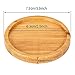 IHUIXINHE Bamboo Plant Saucer Round Plant Pot Tray Indoor Outdoor Plants, Set of 6 (Round)