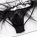 Crossdress Panties Feeshow Men's Jockstrap Lace Briefs Sissy Pouch Underwear Ruffle Skirted Black X-Large