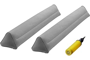 VEVOR Bed Bumper for Toddlers, 47.4-inch Inflatable Bed Guard Rail with Hand Pump, Non-Slip Flocking Toddler Bedrail Bumper for Twin, Full, Queen & King Beds, Lightweight and Portable (2 Packs)