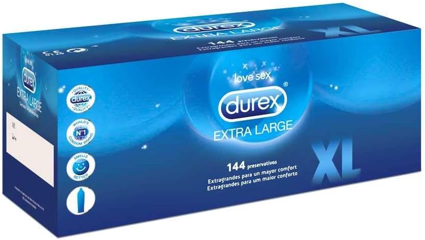 Durex: Caja de condones XL Extra Large 144 uds: Amazon.es: Salud y cuidado personal