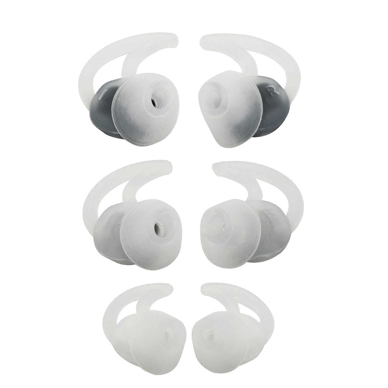 Rhinenet Replacement Earbuds Ear Tips Compatible Bose QC20 QC20i QC30 SIE2i IE2 IE3 SoundSport In Ear Earphones Noise Isolation SoundSport Eartips (White)