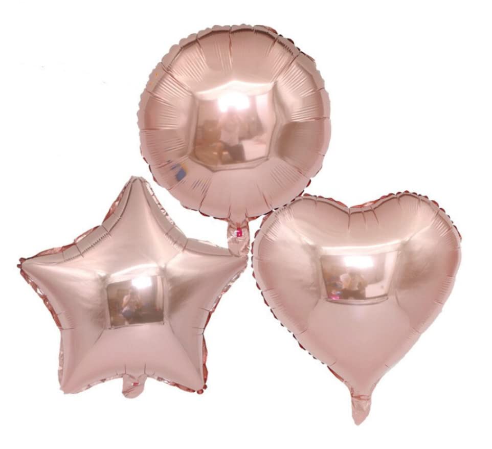 Rose Gold Round Foil Balloon, 45cm (2 pack)