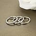 JOERICA White 3Pcs 2mm Stainless Steel Women's Stackable Eternity Ring Band Engagement Wedding Ring Set 6