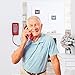 Home Intuition Amplified Single Line Corded Wall Mounted Telephone with Extra Loud Ringer, Red
