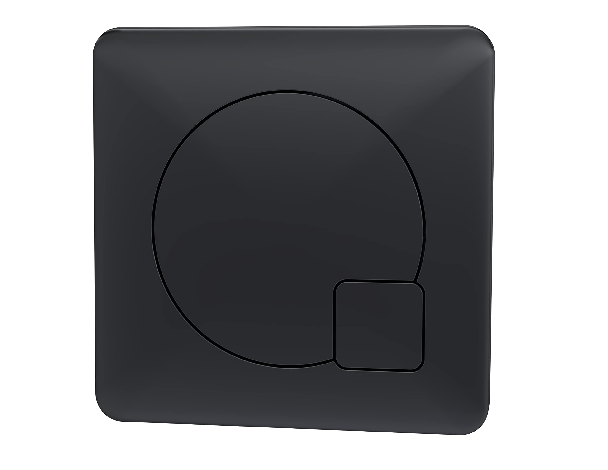 nuie MDPB02 Modern Bathroom Dual Flush Square Push Button for Use with Concealed Cistern (Cistern Not Included), 70mm, Matt Black