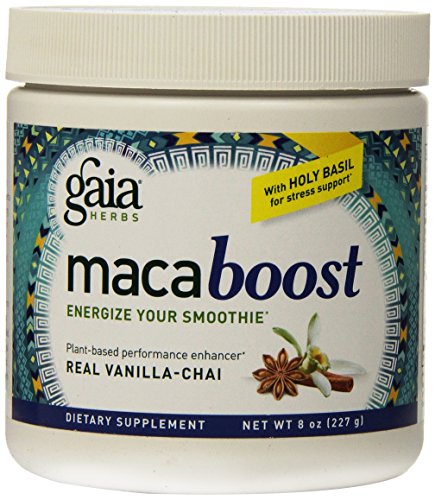 Gaia Herbs Maca Boost Supplement, Vanilla Chai, 8-Ounce Bottle