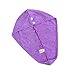 SOFTOWN Microfiber Hair Drying Turban Towel Ultra Absorbent with 2 Buttons for Long Hair, 1 Pack, Purple, 11 x 28 inch