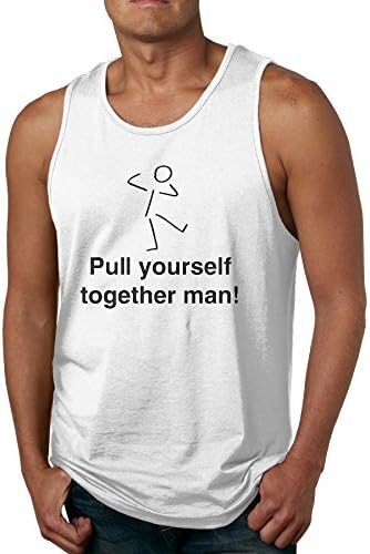 MOME CAW Pull Yourself Together Man Adults Tank Tops Fit Undershirt Scoop Neck Activewear