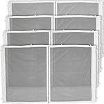 Zippered Mesh Sidewall Kit for 12x12ft Straight-Leg Canopies, 4-Panels All Zippered Entries