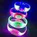 Higo Led Glow Bracelets - Party Favor Eco-friendly TPU Led Flash Bracelet, Glow in the Dark Event Wristbands for Kids Concerts - Pack of 4pcs, Red, Pink, Green, Blue