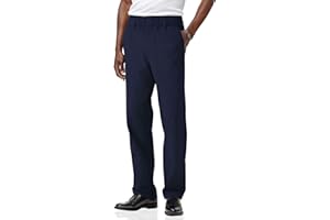 Soojun Men's Cotton Relaxed Fit Full Elastic Waist Twill Pants