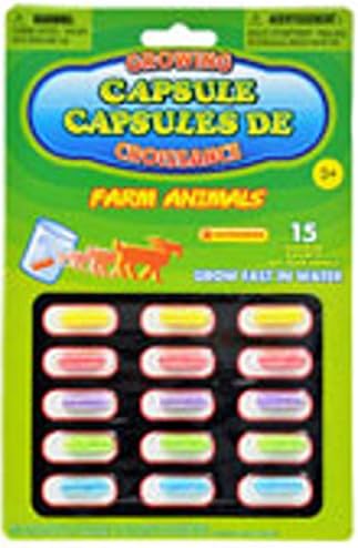 Growing Capsules - Choose From 6 Different Styles - 1 Pack of 15 Capsules (Farm Animals)
