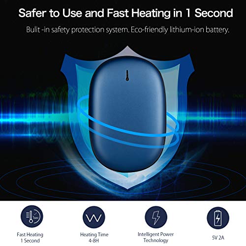 BRIGENIUS Rechargeable Hand Warmers, 8000mAh Electric Hand Warmer and 2