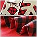 Ivenf Christmas Tree Skirt, 48 inches Buffalo Plaid with Burlap Snowflake, Rustic Xmas Holiday Decoration, Red and Black