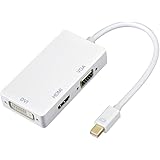 VicTsing Mini DisplayPort Thunderbolt to HDMI/DVI/VGA Cable Adapter for Apple Macbook, Macbook Pro, iMac, Macbook Air, Mac Mini, Surface pro 1 2 3 4, Thinkpad Carbon X1 Series