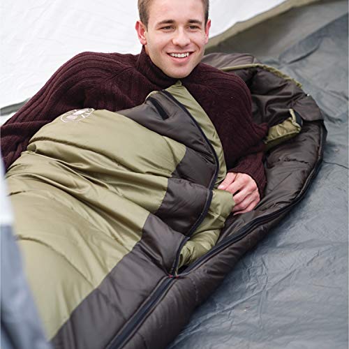 Coleman North Rim ColdWeather Mummy Sleeping Bag, 0°F Sleeping Bag for
