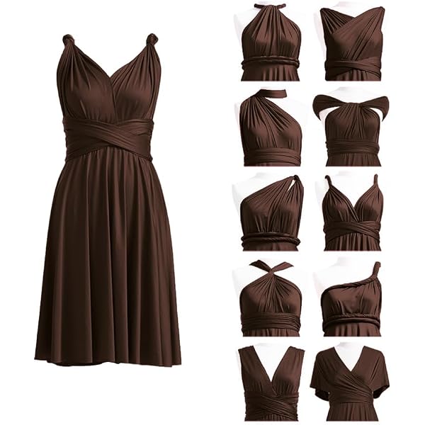 white christmas dresses Chocolate Brown Infinity Dress Multiway Bridesmaid Dress Convertible Made in USA main image 0