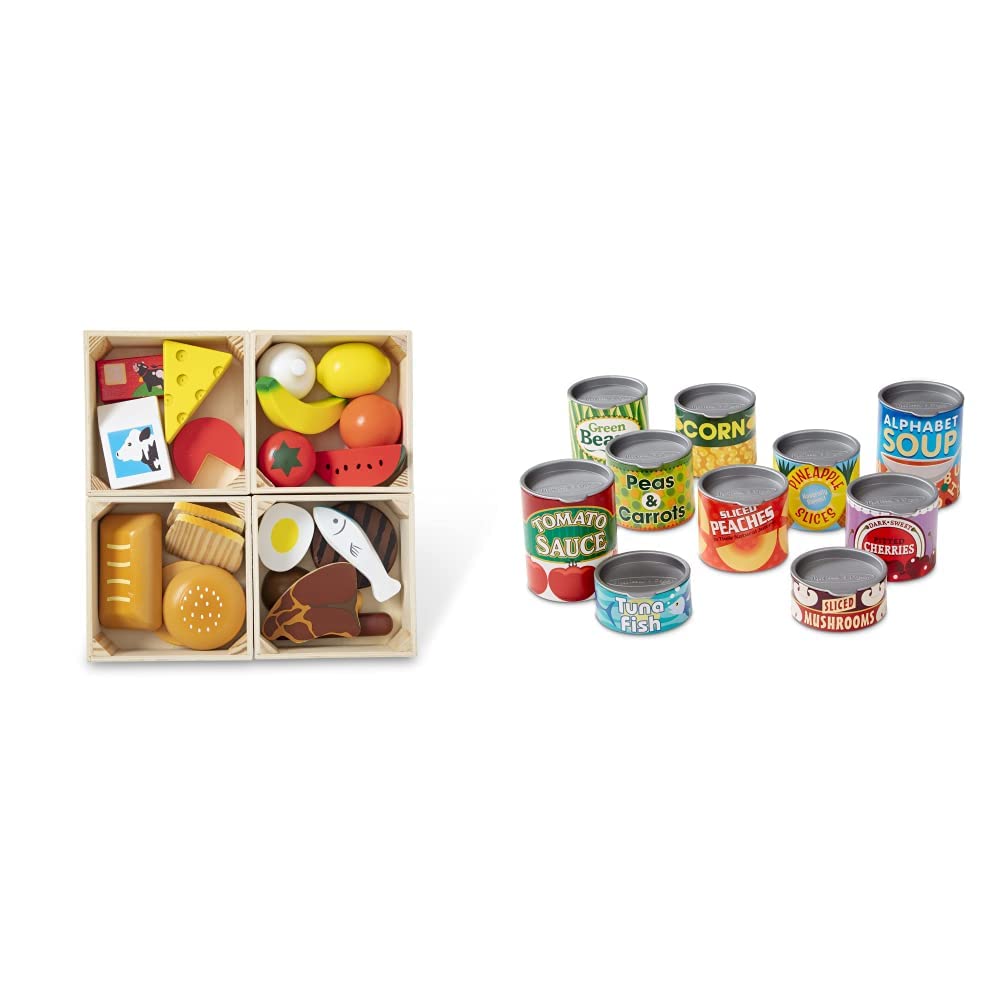 Melissa & Doug Food Groups Pretend Play Set | Canned Food & More | 3+ | Gift for Boy or Girl
