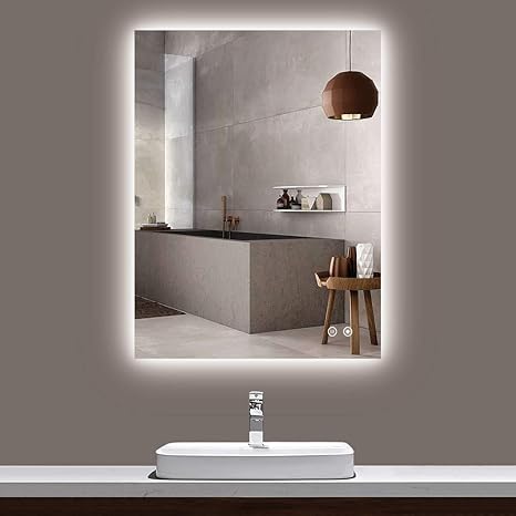 Amazon Com Tokeshimi 24 X 32 Inch Backlit Bathroom Mirror Led Vanity Mirror Dimmable Wall Mounted Bath Mirror With Lights Anti Fog Lighted Makeup Mirror Horizontal Vertical Kitchen Dining tokeshimi 24 x 32 inch backlit bathroom mirror led vanity mirror dimmable wall mounted bath mirror with lights anti fog lighted makeup mirror
