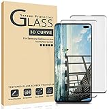 AILIBOTE Glass Screen Protector for Samsung Galaxy S10 Plus,[2 Pack] 3D Curved Tempered Glass, Dot Matrix with Easy Installation Tray, Case Friendly(Black)
