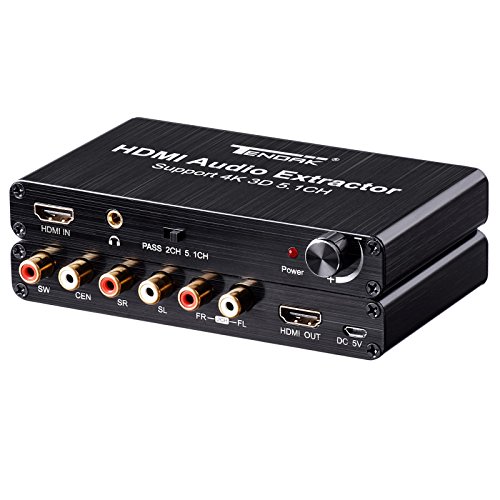 Tendak 5.1 Digital Audio Gear Decoder with HDMI to HDMI Audio Extractor