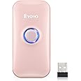 Eyoyo Mini 1D Bluetooth Barcode Scanner, 3-in-1 Bluetooth & USB Wired & 2.4G Wireless Barcode Reader Portable Bar Code Scanning Work with Windows, Android, iOS, Tablets or Computers(Pink)
