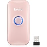 Eyoyo Portable Mini 1D Bluetooth Barcode Scanner Wireless, Pink | 3-in-1 Bluetooth&amp;USB Wired&amp;2.4G Wireless, UPC Bar Code Reader Scanning, Work with Windows, Android, iOS, Tablets or Computers