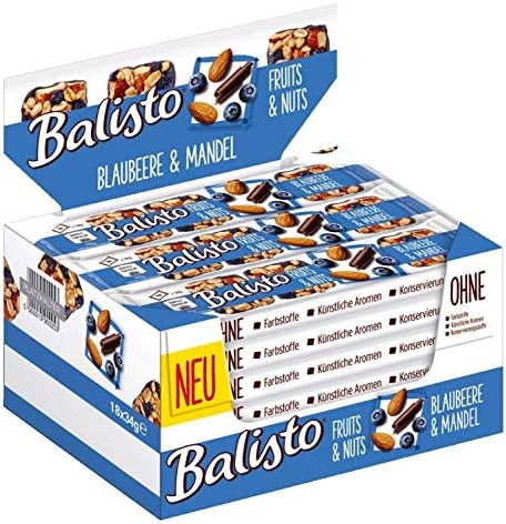 Balisto Fruits & Nuts blueberries & almond (18 x 34 g)