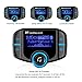 Bluetooth FM Transmitter for Car, Bullker Bluetooth Transmitter Radio with 1.7 Inch Display, QC3.0 and Smart 2.4A Dual USB Ports, AUX Input/ Output, TF Card Mp3 Player, Hands-free Calling
