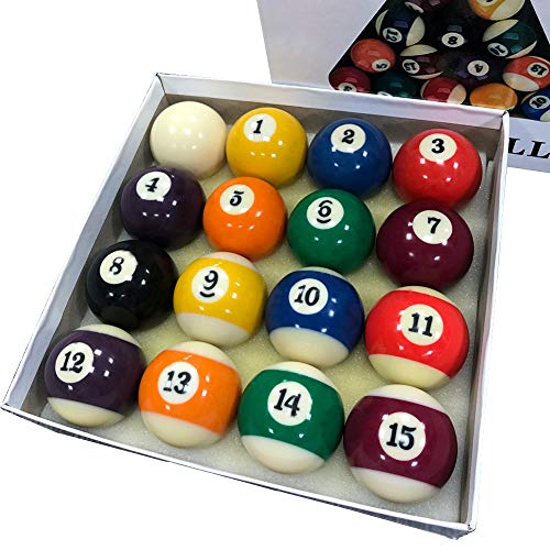 Cuppa billiards Pool Ball Set - Full 16 Balls Set Regulation Size