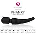 PHANXY® Vibrating Cordless Wand Massager with 9 Colors Breathing Light & 9 Patterns Waterproof Handheld Electric Massager for Shoulder, Neck, Back, Body Pain & Muscle Knots Release(Black)
