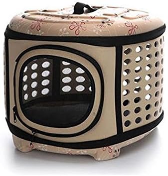 Old Bird pet carry bag Pet Travel Carrier Folding Outdoor Pet bag for Dog Cat Portable Dog Cat Travel Crate pet Carriers Airline Approved EVA Pets Cage Tote Handbag (L, Apricot)