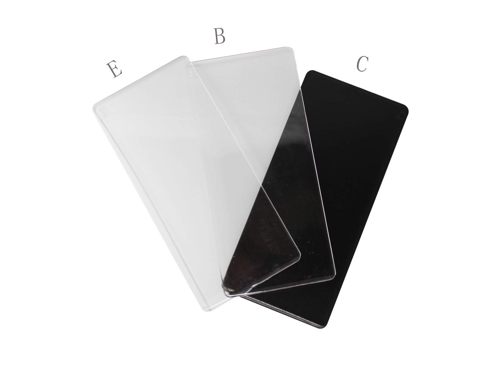 Bira Craft 3 Plate Set: E, B, C for 3" Die Cutting & Embossing Machine, Mini Die Machine, 3 1/8" Feeding Slot