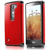 Evocel® LG Escape 2 / Spirit H443 Case - Dual Layer Armor Protector Case For LG Escape 2 / LG Spirit H443 (AT&T / Cricket)- Retail Packaging, Fire Engine Red